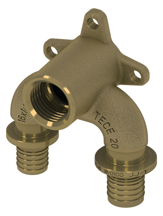 TECEflex U-Doppelwandscheibe 16 mm x 1/2'' IG x 20 mm reduziert Siliziumbronze 708606 - Bild 1