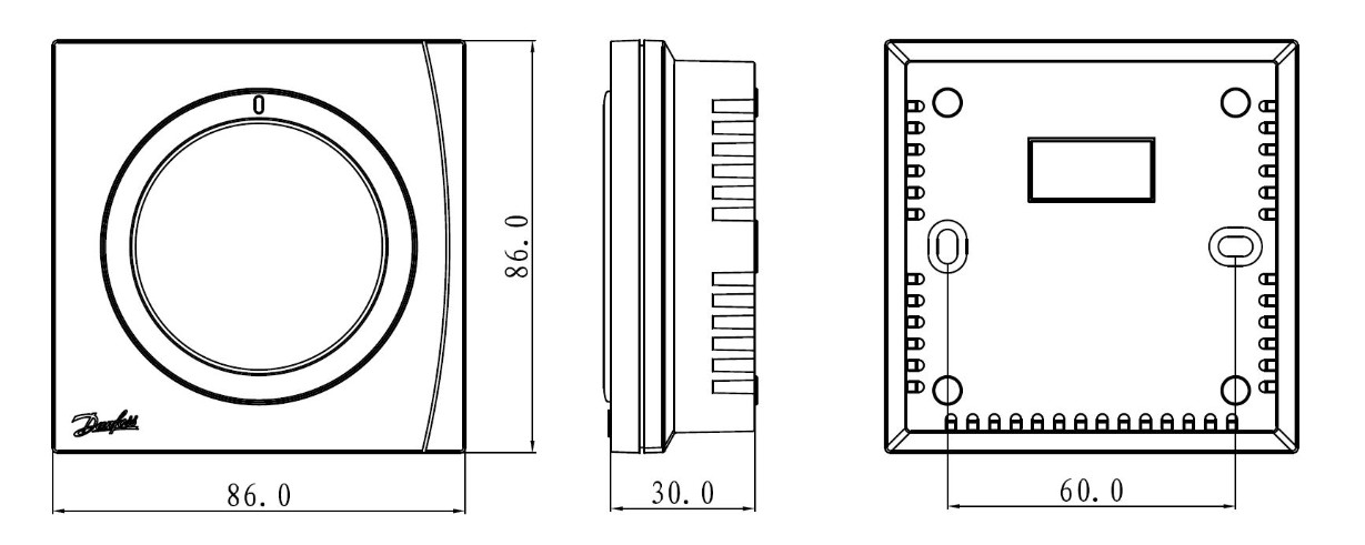 Danfoss Raumthermostat BasicPlus2 WT-T 5-30°C Standard, Aufputz, 230V 088U0620 - Bild 2
