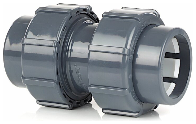 Cillit PVC-Doppelverschraubung FlexFit 63mm Klemmstutzen x 63mm Klemmstutzen