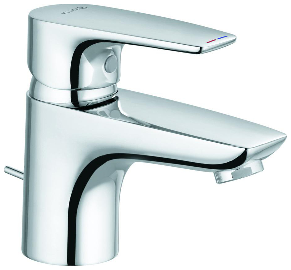 Kludi PURE&SOLID Waschtisch-Einhandmischer 60 mit Metall-Ablaufgarnitur chrom 343850575 - Bild 1