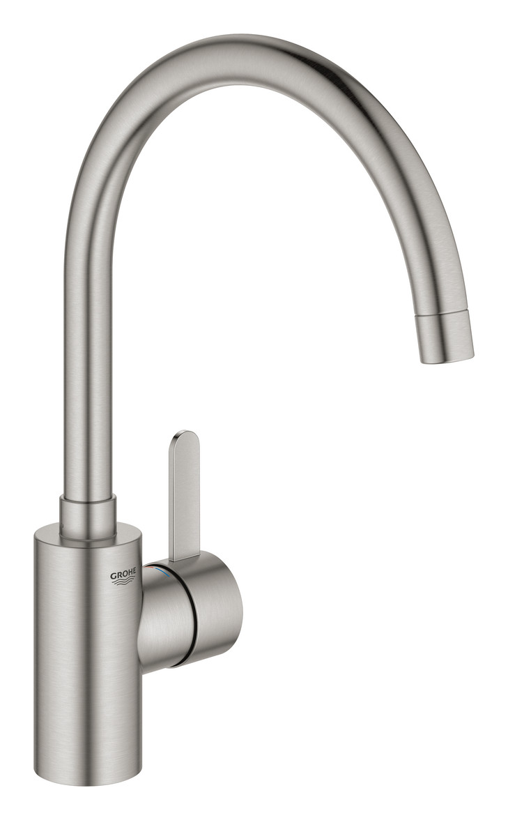 GROHE Spültischbatterie Eurosmart Cosmopolitan hoher Auslauf Zero supersteel 32843DC2 - Bild 1