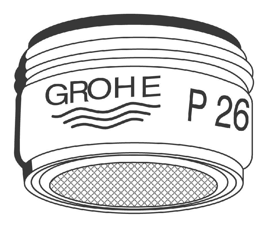 GROHE Laminarstrahlregler 9l/min bei 3,5 bar M24x1 - Bild 2