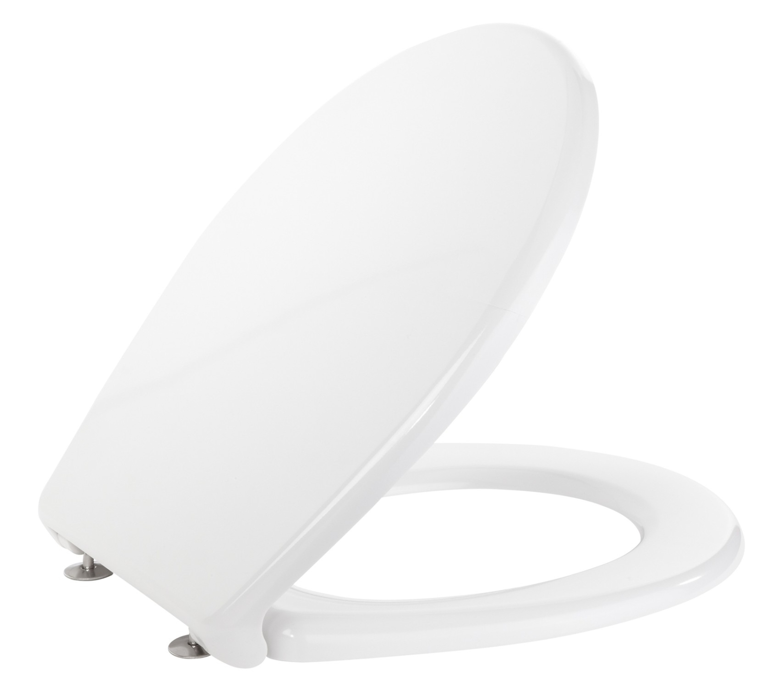 VIGOUR WC-Sitz clivia V2 für Stand-WC, V2CLSSI weiss, mit Deckel und Edelstahlbefestigung