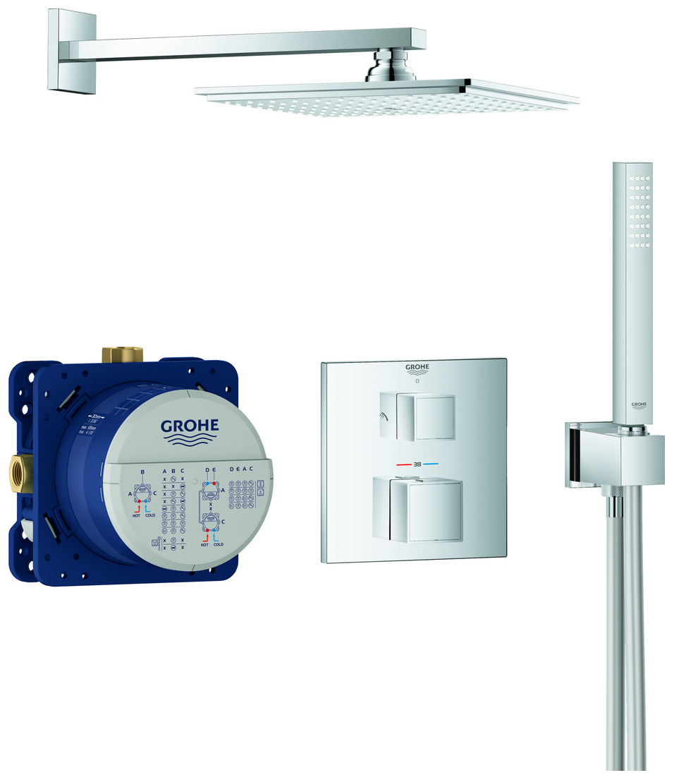 GROHE UP-Duschsystem Grohtherm Cube chrom 34741000 - Bild 1
