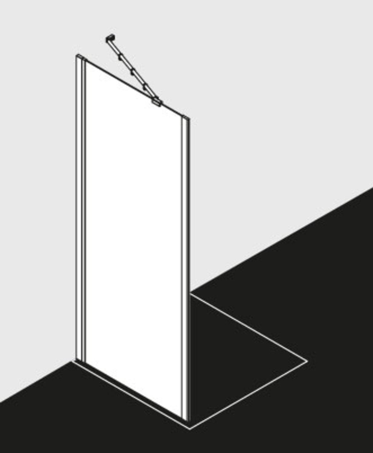 Kermi Ibiza 2000 Seitenwand TWO 800 x 1850 mm ESG klar, Profil silber mattglanz - Bild 3