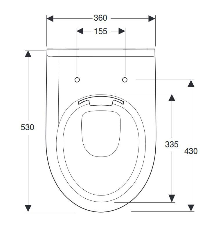 VIGOUR Wand-Tiefspül-WC clivia V2 weiss, spülrandlos