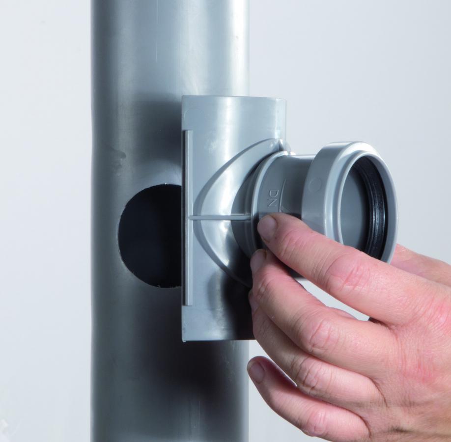 Airfit Sattel-Abzweig DN 100 x 90 mit Dichtring und 2 Edelstahl-Befestigungsschellen 28119SA - Bild 5