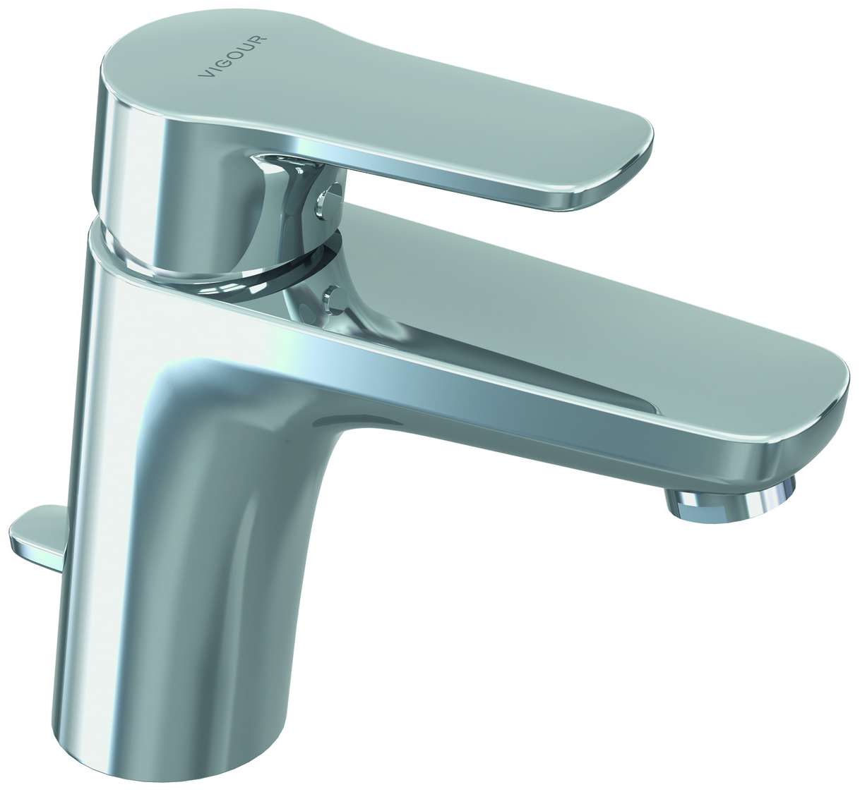 VIGOUR Einhand-Niederdruck-Waschtischbatterie derby V3 mit Ablaufgarnitur verchromt