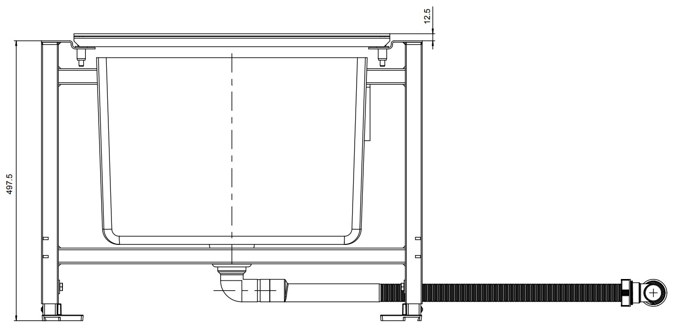 VIGOUR Fliesenrand-Einbaukörper V3 /V4 für 3- und 4-Loch-Armaturen