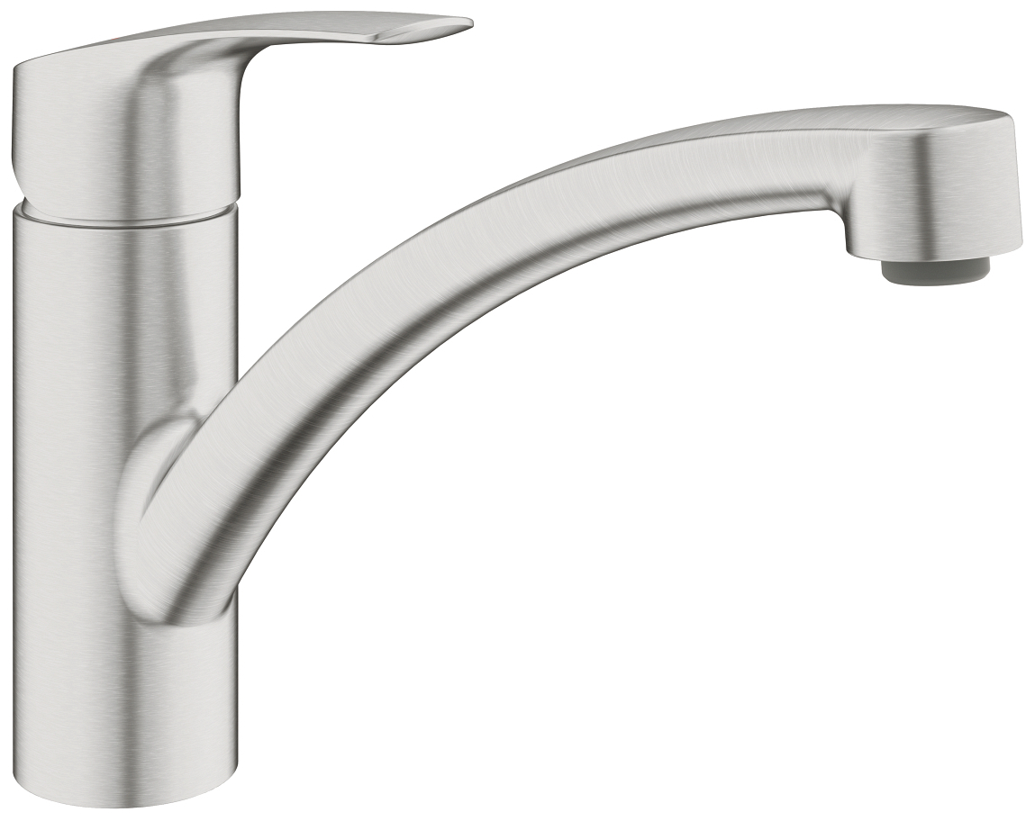 GROHE Spültischbatterie Eurosmart supersteel flacher Auslauf 33281DC3 - Bild 1