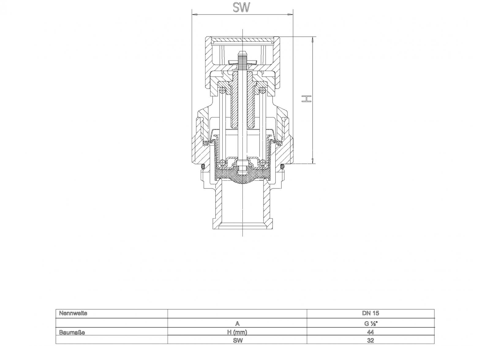 SYR MSV-Austauschpatrone 1/2'' + 3/4'' 8 bar Messing 2116.20.001 - Bild 2
