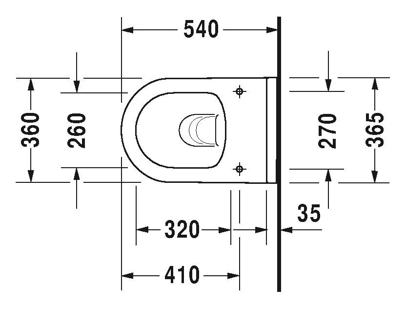 Duravit Starck 3 Wand-WC Rimless Set spülrandlos weiß, mit WC-Sitz und Absenkautomatik - Bild 4