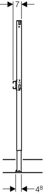 Geberit Duofix Bade-/ Duschwanne 112 cm für AP-Armatur
