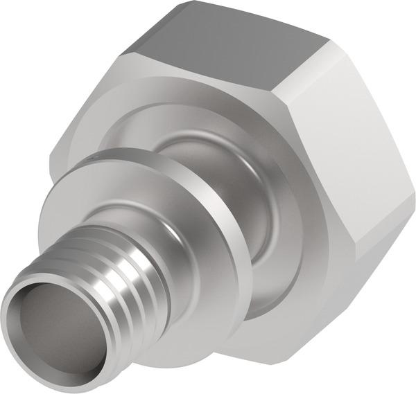 TECEflex Eurokonusverschraubung 3/4'' x 20 mm Messing vernickelt mit Flex Pressanschluss 7136201 - Bild 1