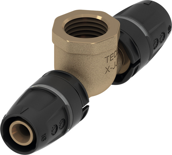 TECElogo-Push T-Stück IG 32 mm x 1'' IG x 32 mm Rotguss/Siliziumbronze 8713405 - Bild 1