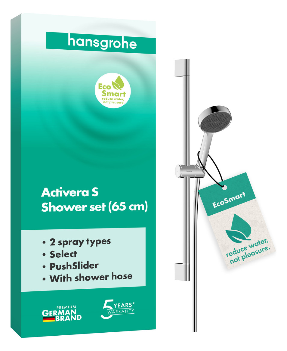 Hansgrohe Brauseset Activera Select S 95 2jet EcoSmart mit Brausestange Typ 65 chrom