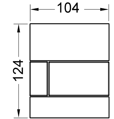 TECEsquare Glas Urinal-Betätigungsplatte schwarz, Tasten schwarz 9242809 - Bild 3
