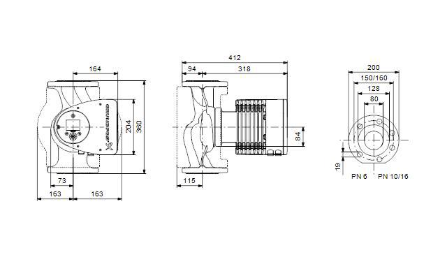 Grundfos MAGNA3 80-120F Hocheffizienz-Umwälzpumpe DN 80 BL 360 mm 97924700 - Bild 2