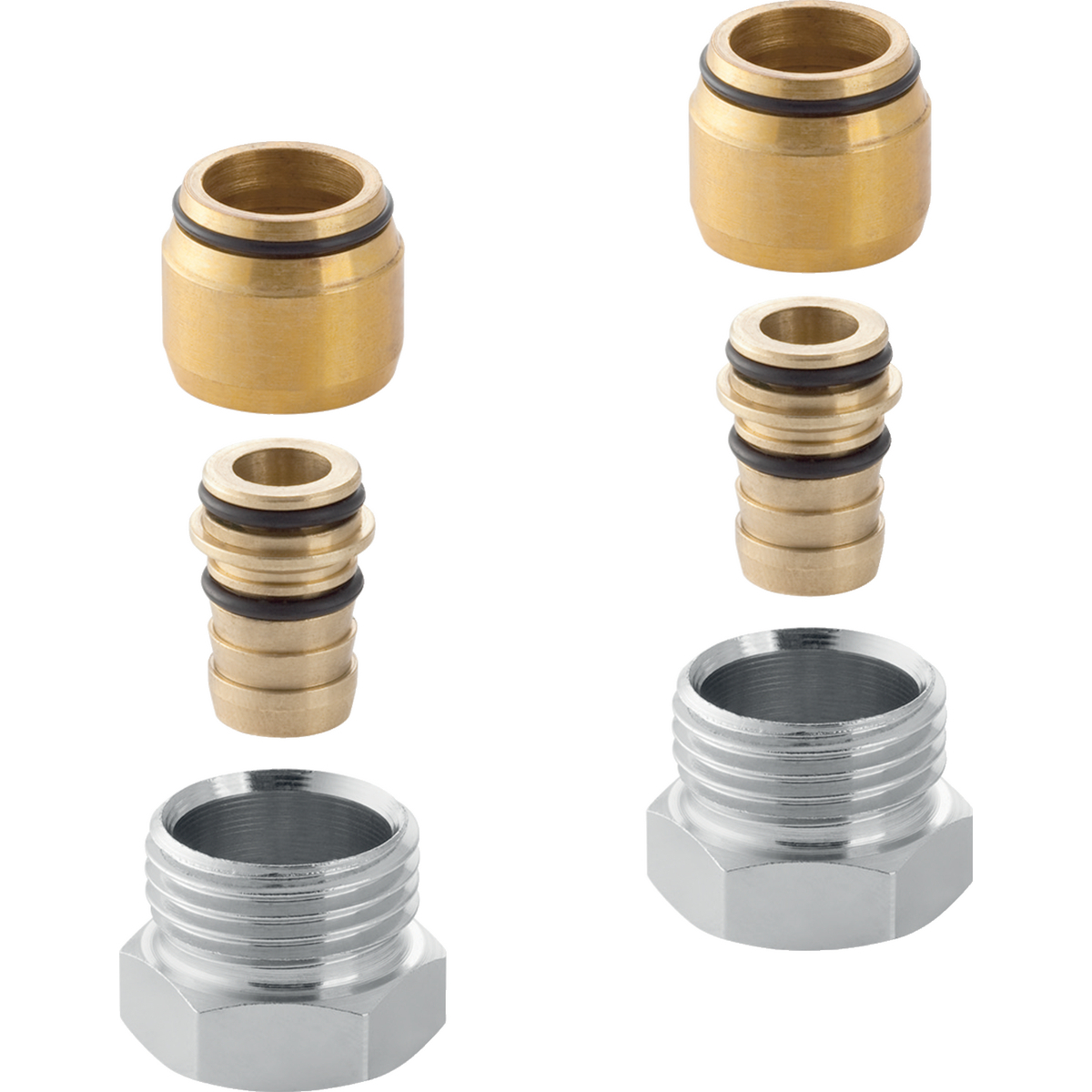 Geberit FlowFit Anschlussverschraubung mit AG d=16mm (G 1/2) Messing 619.267.22.1 - Bild 1