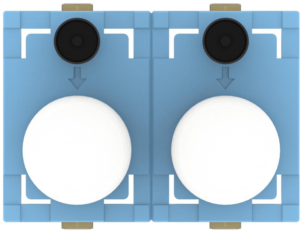 Montageblock DUO Rotguss, für G2 KOAX Wasserzähler, 3/4'' IG - Bild 3