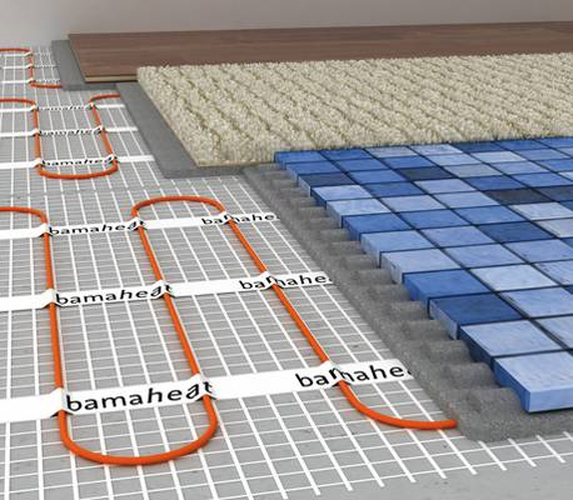 bamaheat Elektro-Dünnbettheizmatte EDM 2m², 50x400cm, 300 Watt, anschlussfertig 8000-42.20 - Bild 3