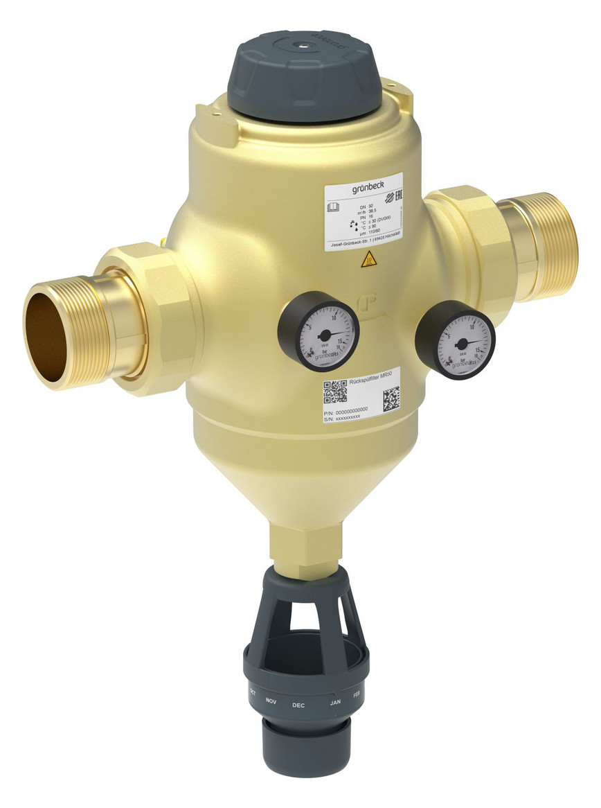 Grünbeck Rückspülfilter GENO MR40 1 1/2'' Baulänge 342 mm mit Verschraubungen - Bild 1