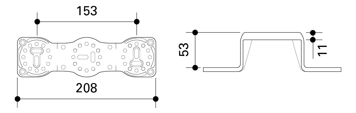 FR Montageplatte PA Gemini alpex 150 mm einzel 84901118 - Bild 2