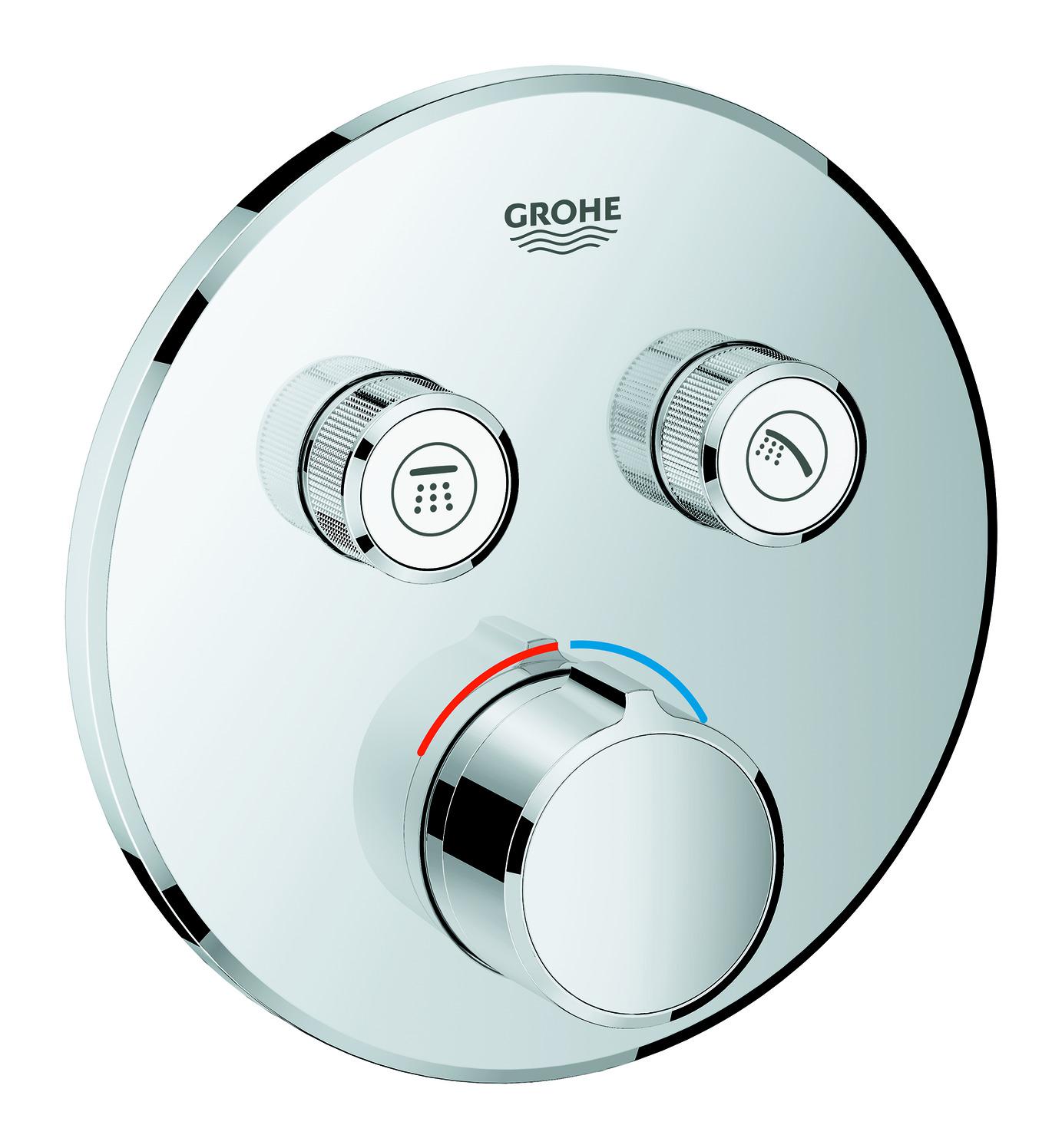 Grohe Unterputzmischer SmartControl 29145 rund FMS 2 Absperrventile verchromt 29145000 - Bild 1