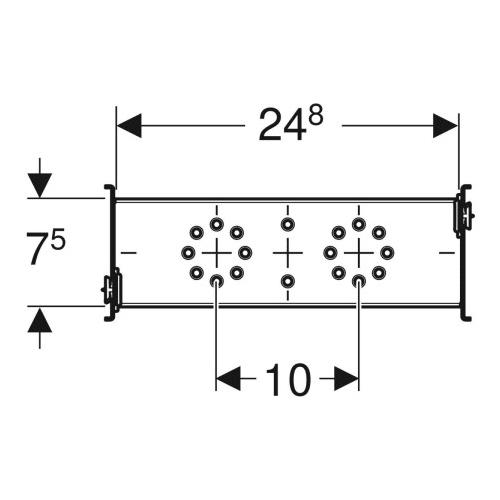 Geberit GIS Traverse Armaturenplatte 100 mm 461.741.00.1 - Bild 2