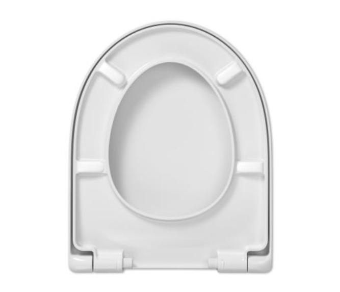 VIGOUR WC-Sitz derby rund DERSI weiss mit Edelstahlscharnier, abnehmbar - Bild 2