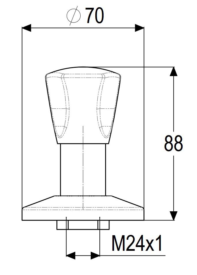 VIGOUR Farbset individual 1.0 für UP-Ventil warm, verchromt, mit verstellbarer Verlängerung  - Bild 2