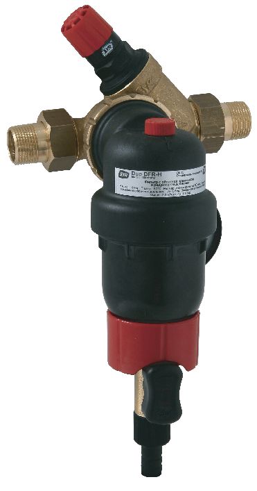 SYR Rückspülfilter DUO DFR HOT DN 20 R 1'' 80°C mit Druckminderer und Manometer 2314.25.004 - Bild 1