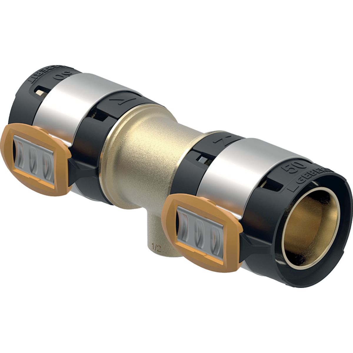 Geberit FlowFit T-Stück mit Innengewinde d=75mm (Rp 1) d1=75mm Rotguss+ 620.177.00.1 - Bild 1