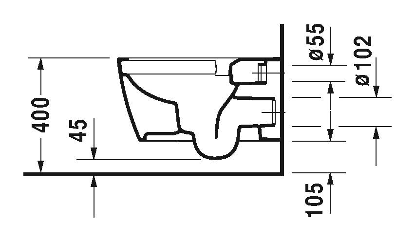 Duravit ME by Starck Wand-WC Rimless Set weiß, Durafix, inklusive WC-Sitz mit Absenkautomatik - Bild 4