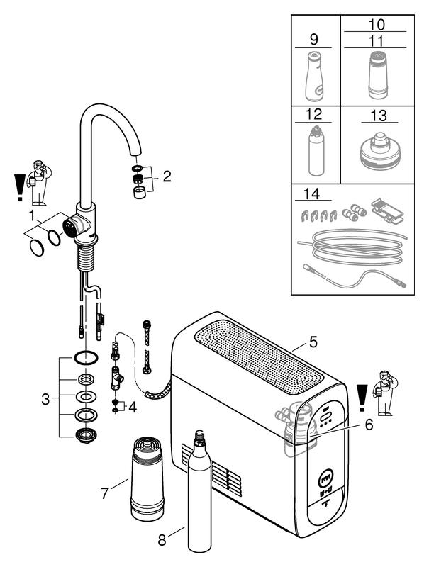 GROHE Blue Home Mono Starter-Kit Küchenarmatur Bluetooth/WIFI C-Auslauf supersteel 31498DC1 - Bild 4