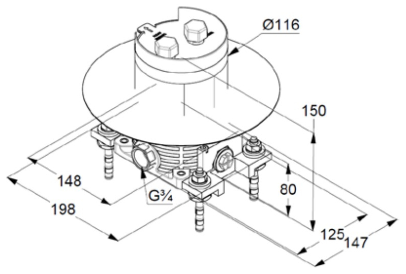 VIGOUR Unterputz-Einbaukörper für derby V3 / white V4 Wannen-Standarmaturen