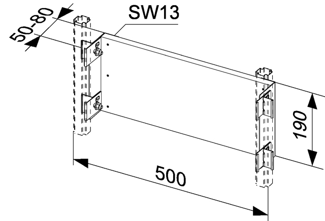 TECEprofil Befestigungsplatte UP-Armaturen 9.150.000