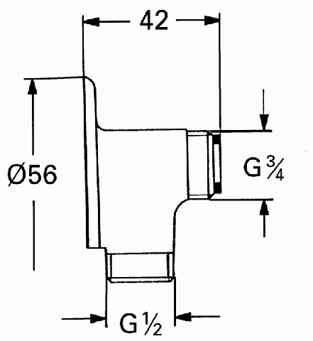 Grohe Wandscheibe 1/2 Zoll chrom 12015000