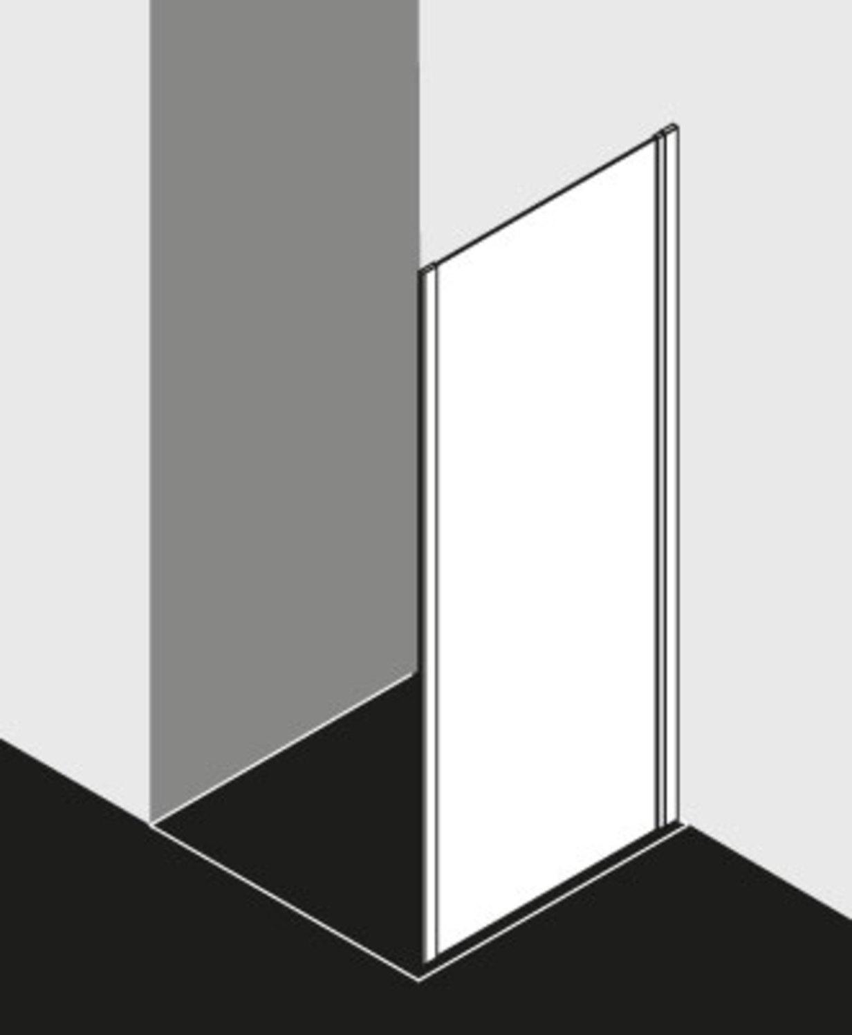 Kermi Ibiza 2000 Seitenwand TWO 900 x 1850 mm ESG klar, Profil silber mattglanz - Bild 2