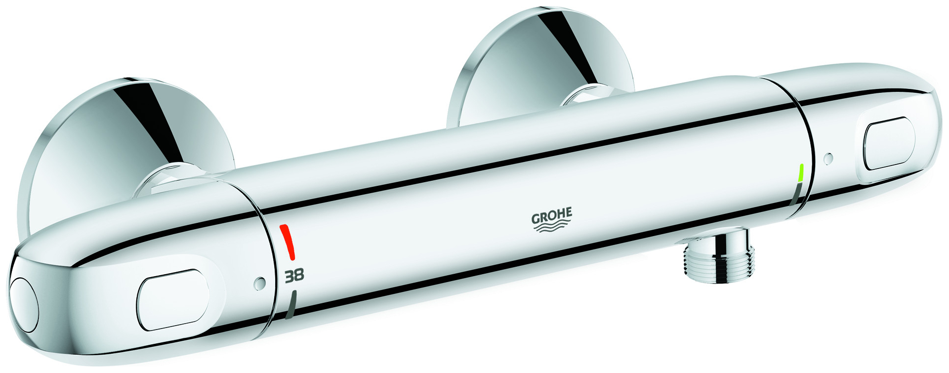 GROHE Thermostat-Brausebatterie Grohtherm 1000 mit S-Anschlüsse chrom 34814003 - Bild 1