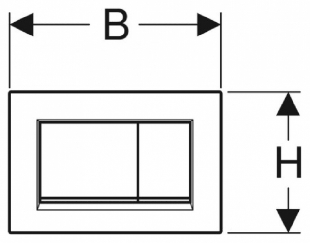 Geberit Betätigungsplatte Sigma30 2-Mengen mattchrom-lackiert 115.883.JQ.1 - Bild 2