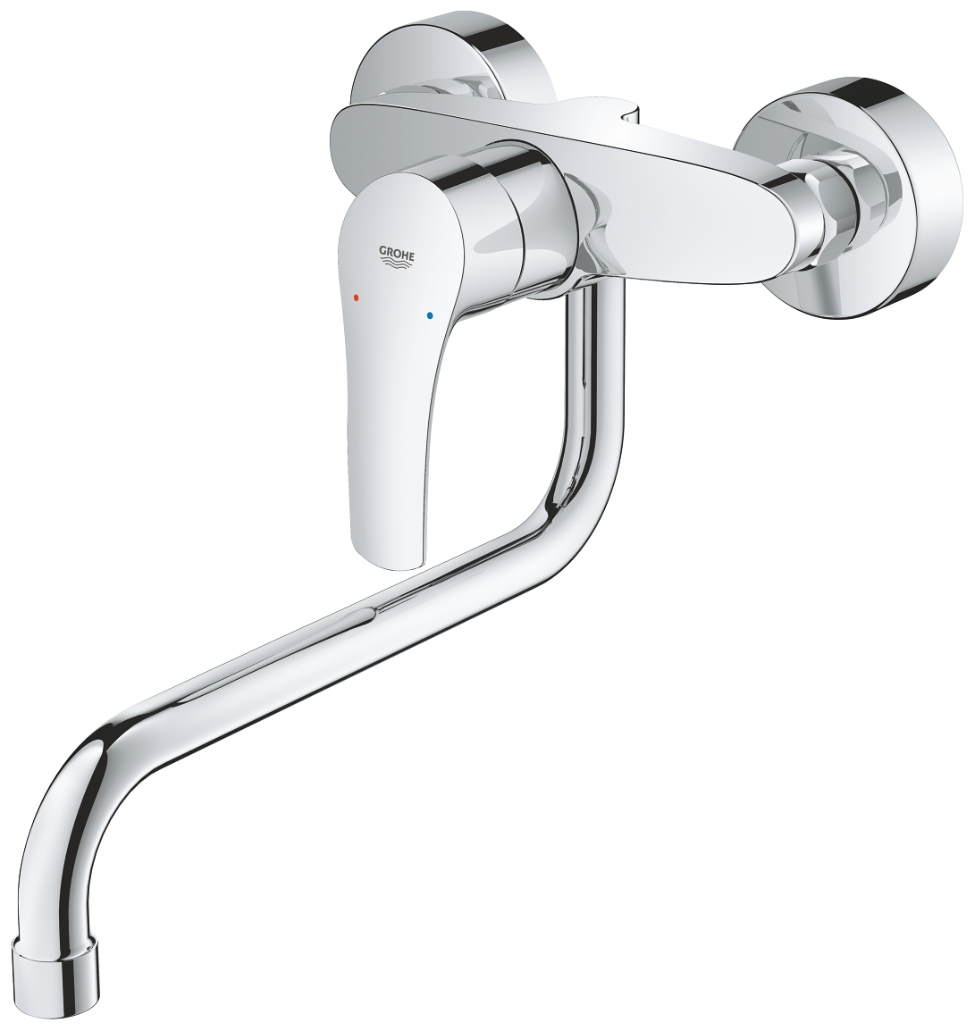 GROHE Spültischbatterie Eurosmart Wandmontage Ausladung 276mm chrom 32224003 - Bild 2