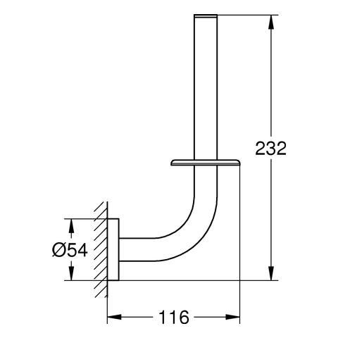 Grohe Reservepapierhalter Essentials 40385 Wandmontage Metall chrom 40385001 - Bild 3