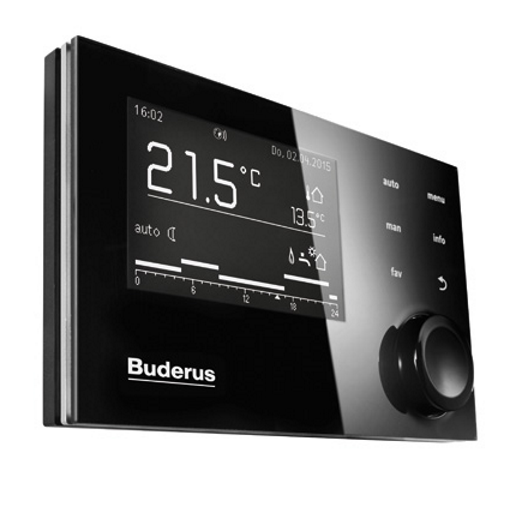 Buderus Logamatic RC310 schwarz System-Bedieneinheit, mit Außenfühler T1 für EMS plus - Bild 1