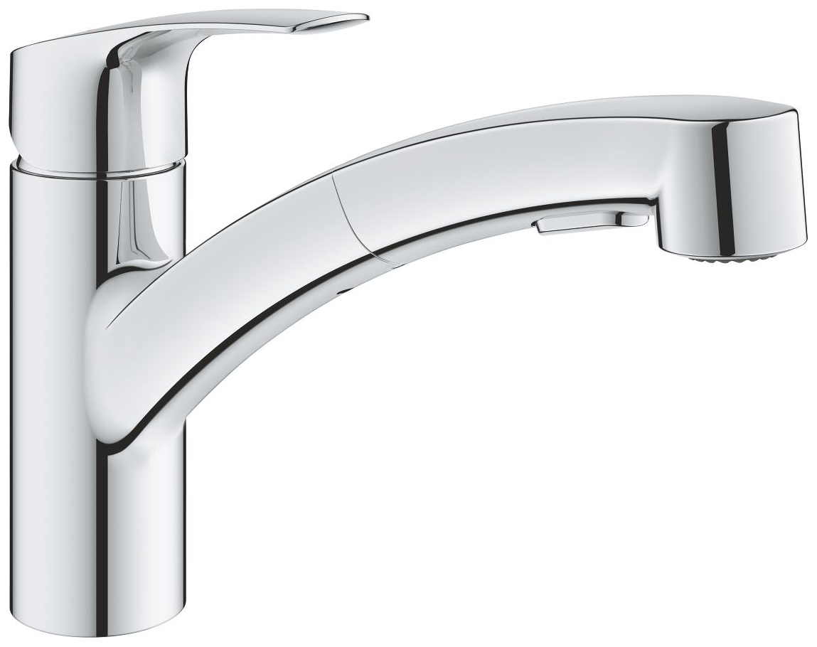 GROHE Spültischbatterie Eurosmart Zero chrom, mit ausziehbarer Dual-Spülbrause 30305001 - Bild 1