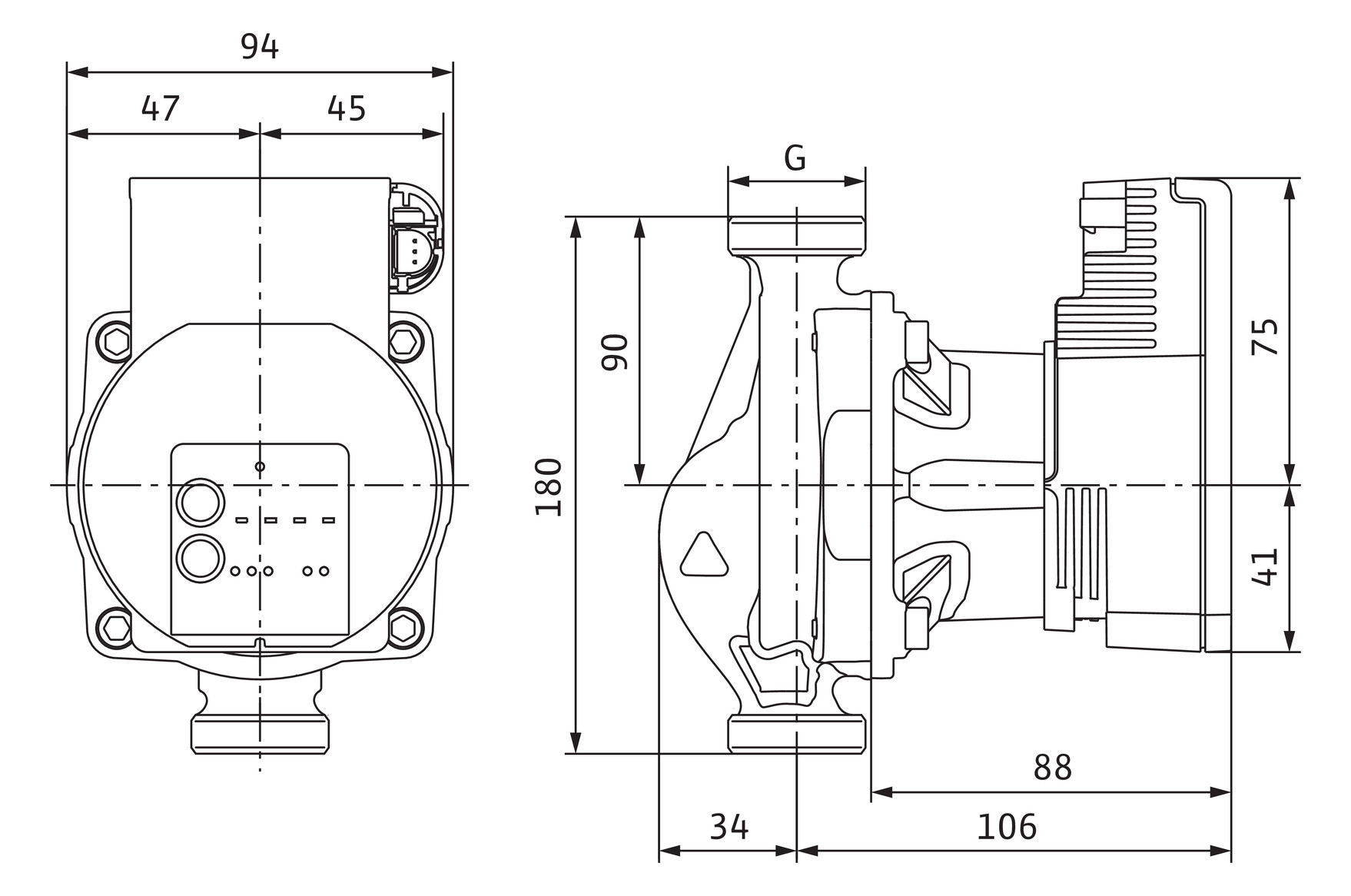 Wilo Nassläufer-Hocheffizienzpumpe Varios PICO-STG 30/1-8, G 2, 230V, 4232745