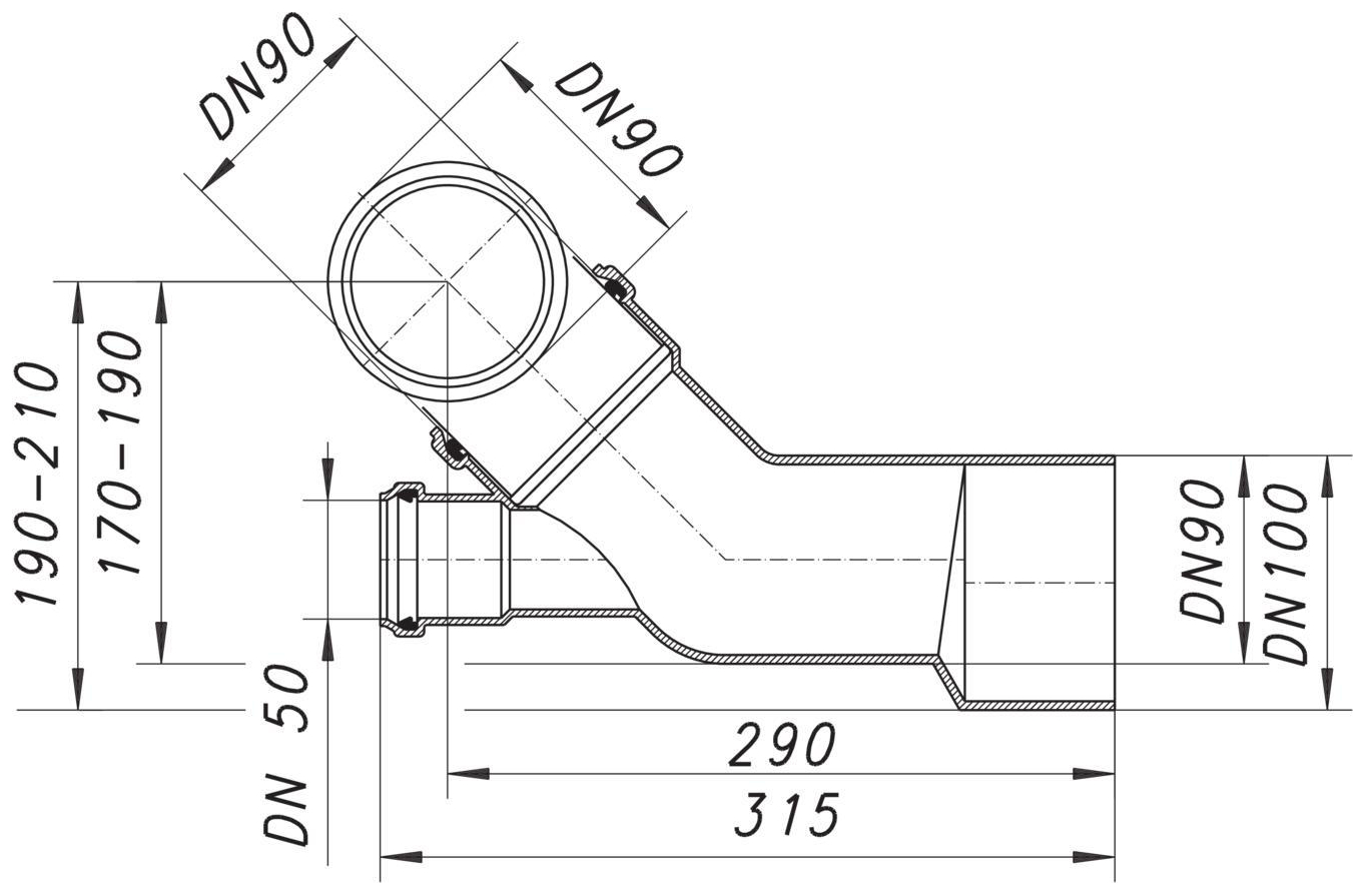 DALLMER Wand-WC-Anschluss 89 mit zusätzlichem Anschluss DN90xDN50xDN100 (330147) - Bild 2