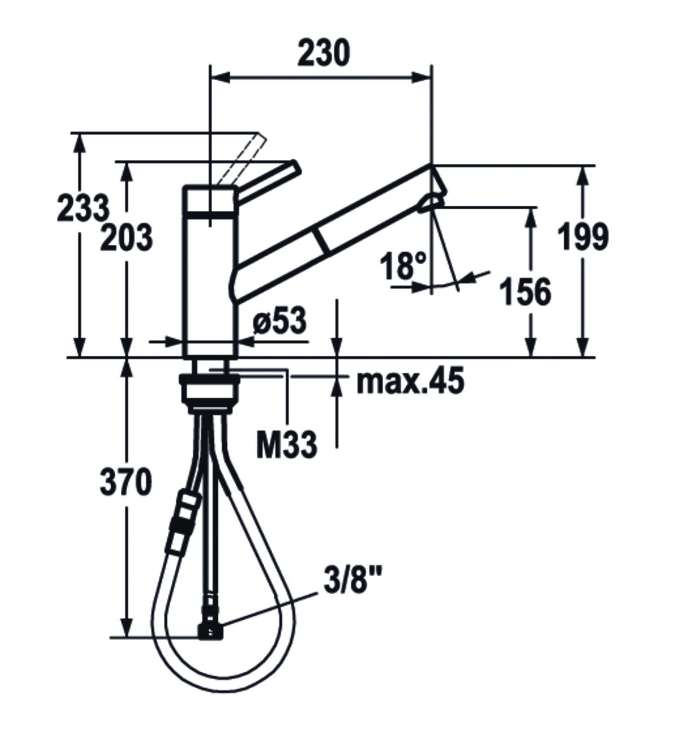 KWC INOX Spültischbatterie mit herausziehbarer Handbrause, Edelstahl 10.271.103.700FL - Bild 2