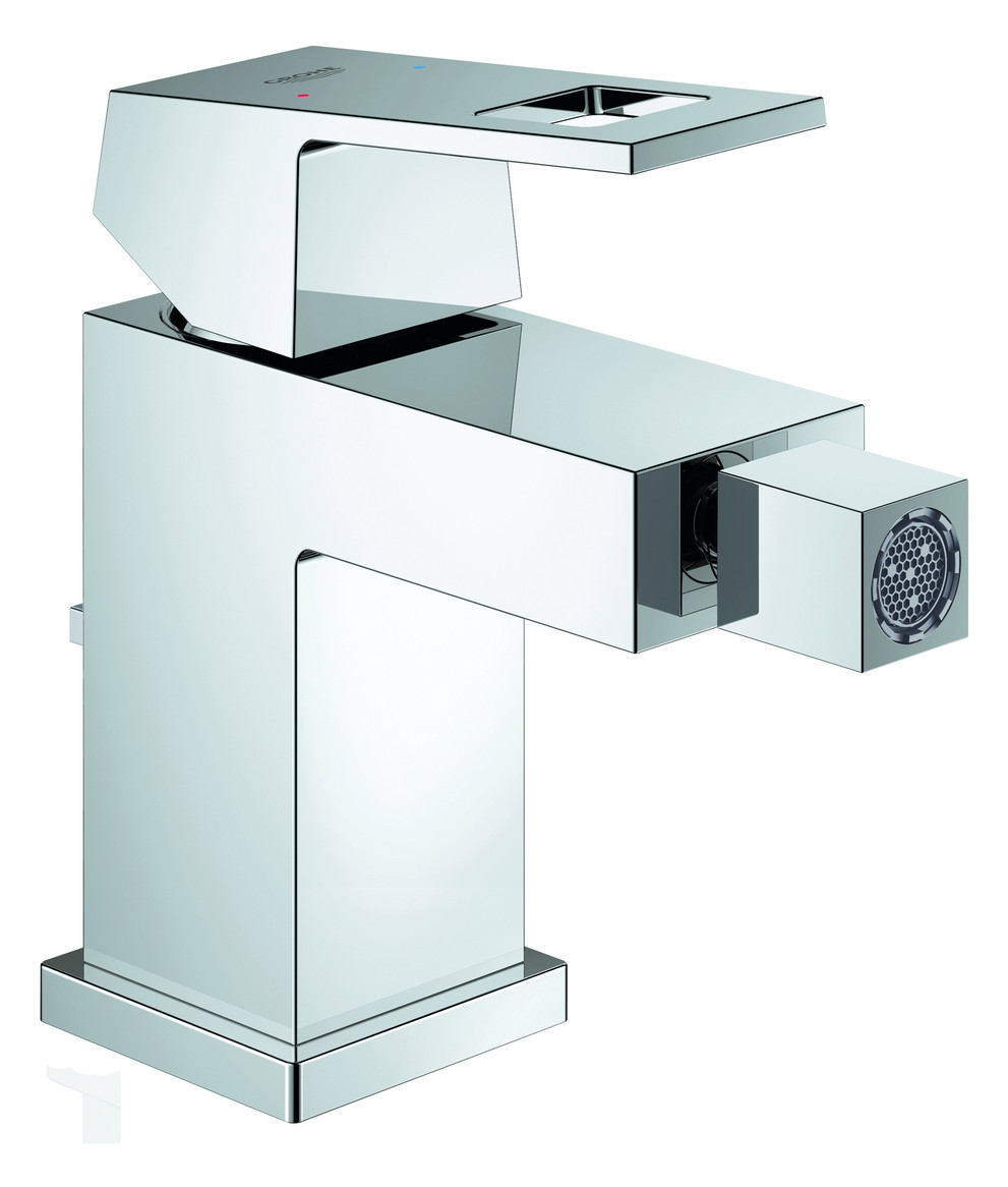 GROHE Bidetbatterie Eurocube mit Zugstangen-Ablaufgarnitur chrom 23138000 - Bild 1