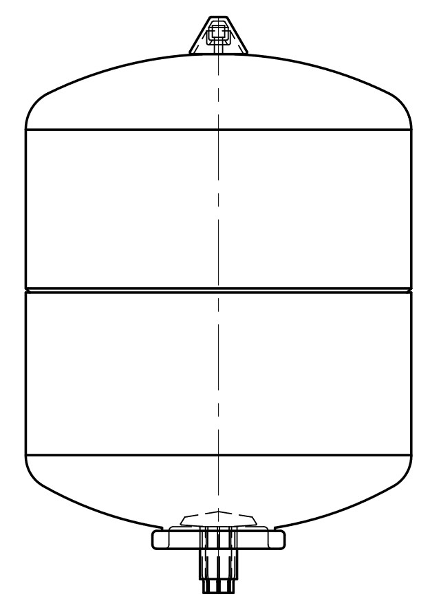 COSMO Trinkwasser-Ausdehnungsgefäss MAG-W 18 Liter weiss 4-10 bar mit Anschluß-T-Stück - Bild 3